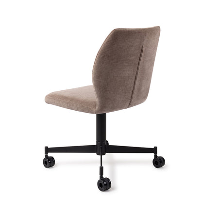 Jesper Home Ikata Mocha Mist Eetkamerstoel - Caster Black - KwaliteitWonen.nl