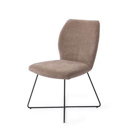 Jesper Home Ikata Mocha Mist Eetkamerstoel - Cross Black - KwaliteitWonen.nl