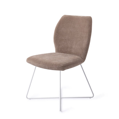 Jesper Home Ikata Mocha Mist Eetkamerstoel - Cross White - KwaliteitWonen.nl