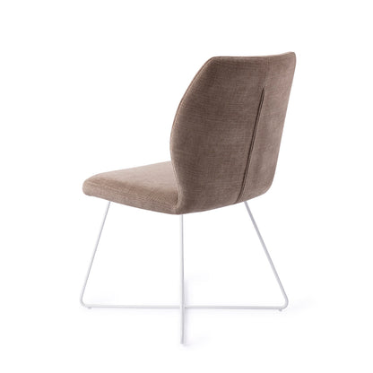 Jesper Home Ikata Mocha Mist Eetkamerstoel - Cross White - KwaliteitWonen.nl