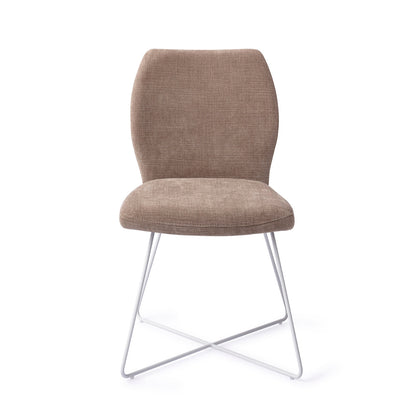Jesper Home Ikata Mocha Mist Eetkamerstoel - Cross White - KwaliteitWonen.nl