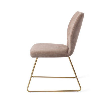 Jesper Home Ikata Mocha Mist Eetkamerstoel - Slide Gold - KwaliteitWonen.nl