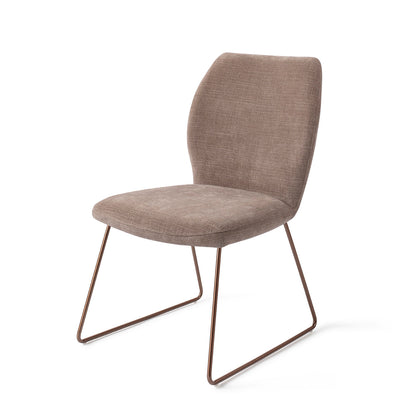 Jesper Home Ikata Mocha Mist Eetkamerstoel - Slide Rose-Kwaliteitwonen.nl