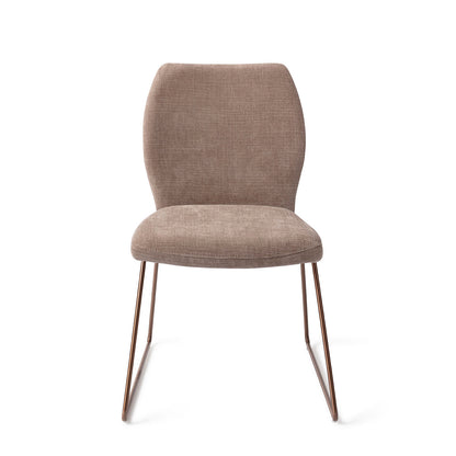 Jesper Home Ikata Mocha Mist Eetkamerstoel - Slide Rose-Kwaliteitwonen.nl