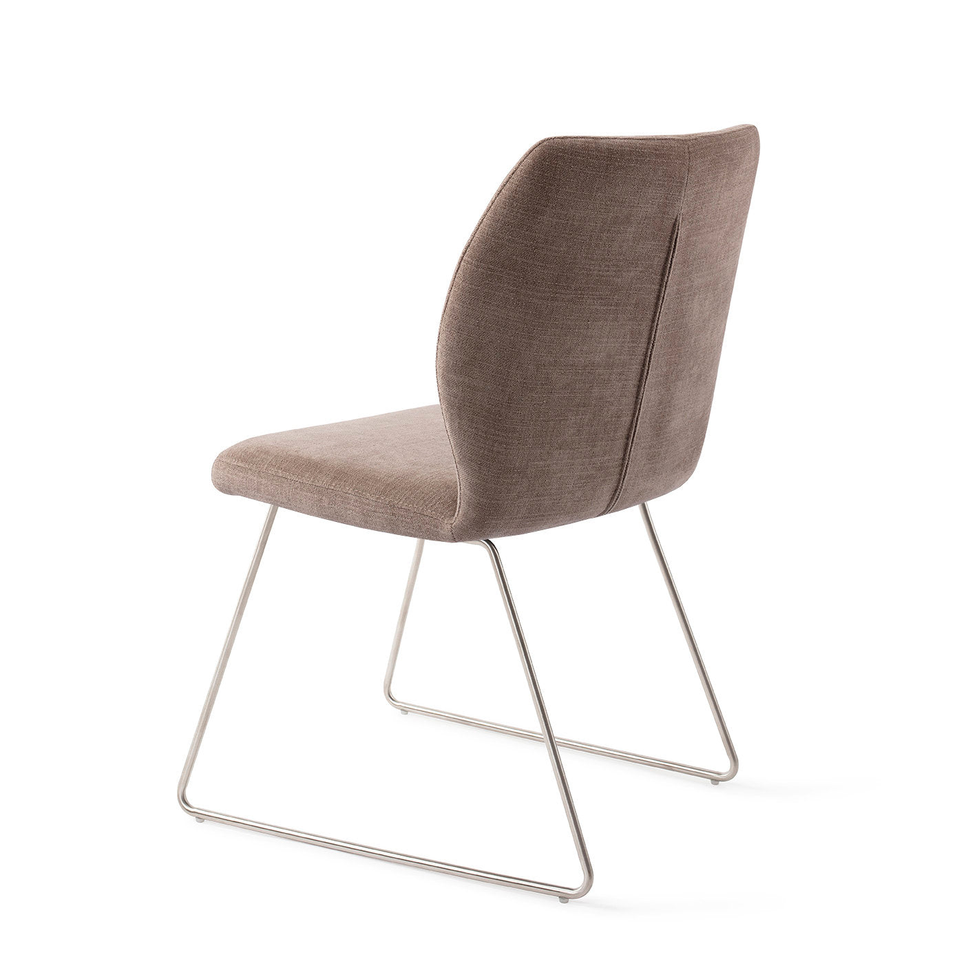 Jesper Home Ikata Mocha Mist Eetkamerstoel - Slide Steel - KwaliteitWonen.nl
