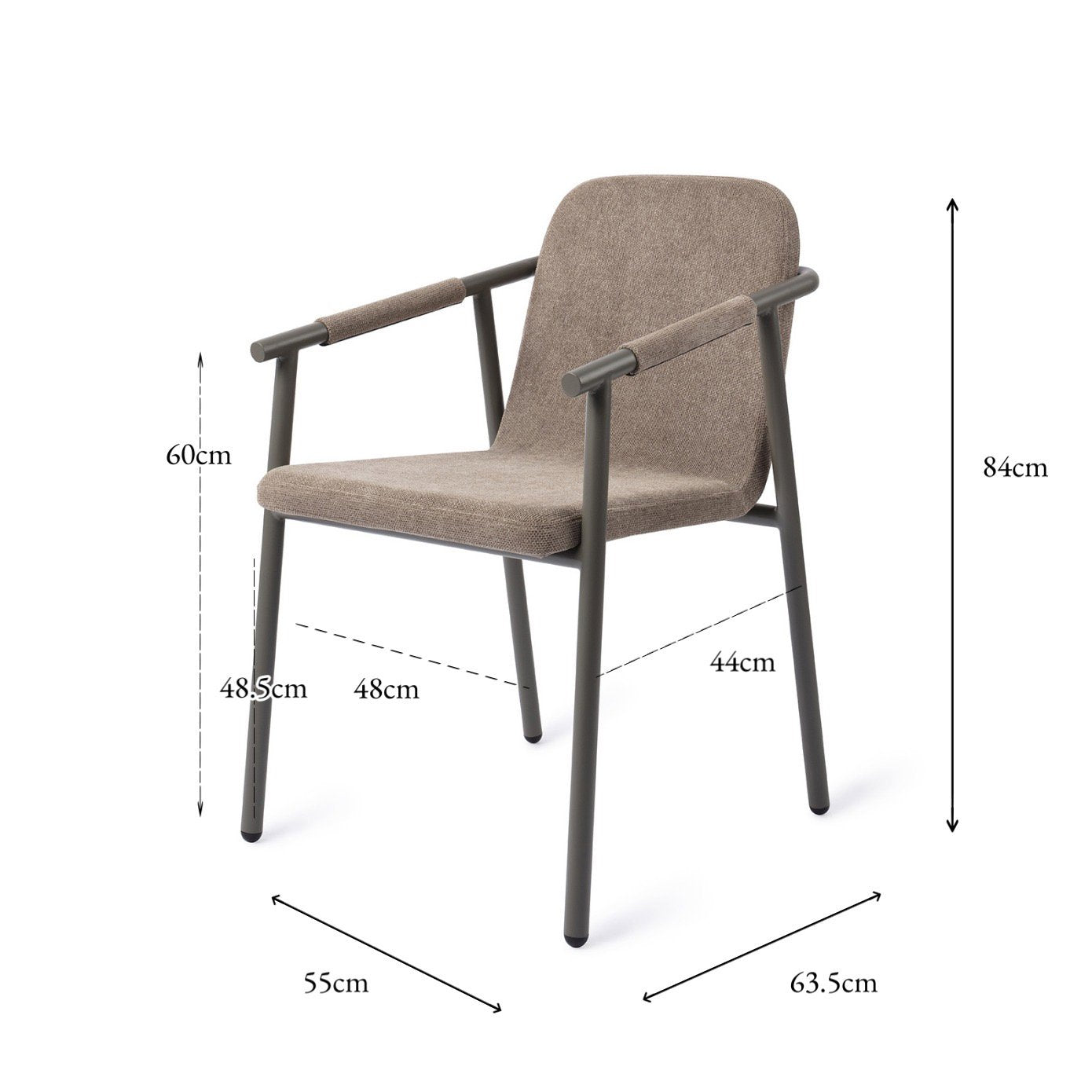 Jesper Home Kochi Charming Coal Eetkamerstoel-Kwaliteitwonen.nl