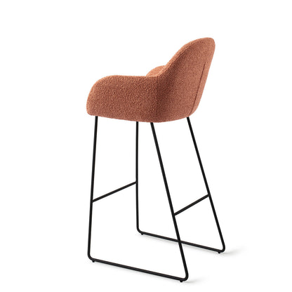 Jesper Home Kushi Amber Autumn Barkruk (H) - Bar Slide Black - KwaliteitWonen.nl