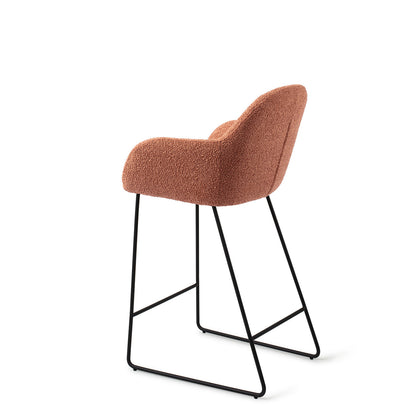 Jesper Home Kushi Amber Autumn Barkruk (L) - Counter Slide Black - KwaliteitWonen.nl