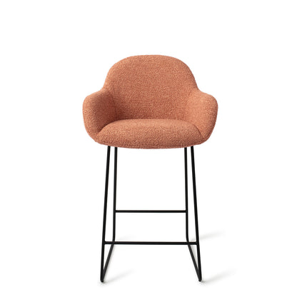 Jesper Home Kushi Amber Autumn Barkruk (L) - Counter Slide Black - KwaliteitWonen.nl