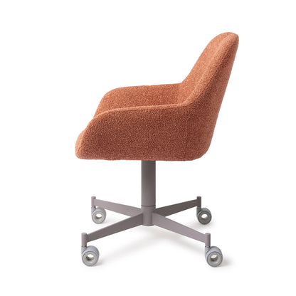 Jesper Home Kushi Amber Autumn Eetkamerstoel - Caster Grey - KwaliteitWonen.nl