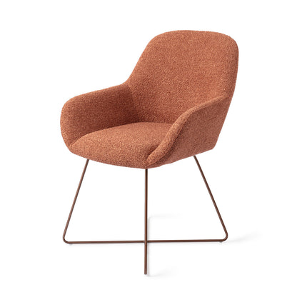 Jesper Home Kushi Amber Autumn Eetkamerstoel - Cross Rose - KwaliteitWonen.nl