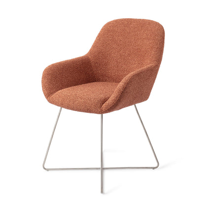Jesper Home Kushi Amber Autumn Eetkamerstoel - Cross Steel - KwaliteitWonen.nl