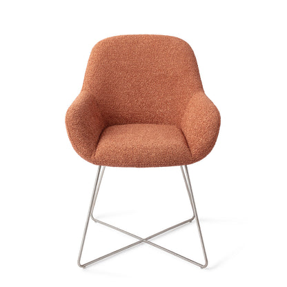 Jesper Home Kushi Amber Autumn Eetkamerstoel - Cross Steel - KwaliteitWonen.nl