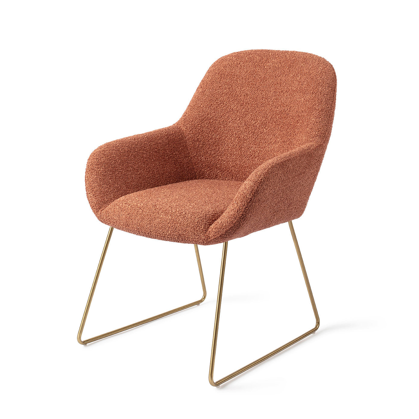 Jesper Home Kushi Amber Autumn Eetkamerstoel - Slide Gold - KwaliteitWonen.nl