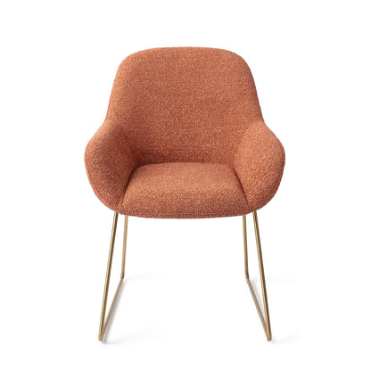Jesper Home Kushi Amber Autumn Eetkamerstoel - Slide Gold - KwaliteitWonen.nl