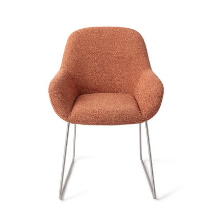 Jesper Home Kushi Amber Autumn Eetkamerstoel - Slide Steel - KwaliteitWonen.nl