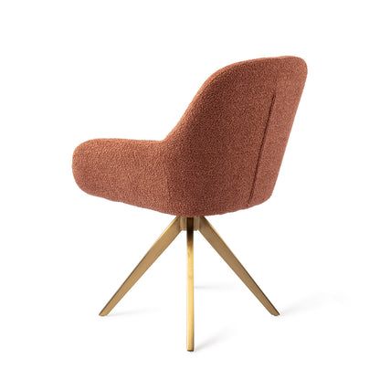Jesper Home Kushi Amber Autumn Eetkamerstoel - Turn Gold - KwaliteitWonen.nl
