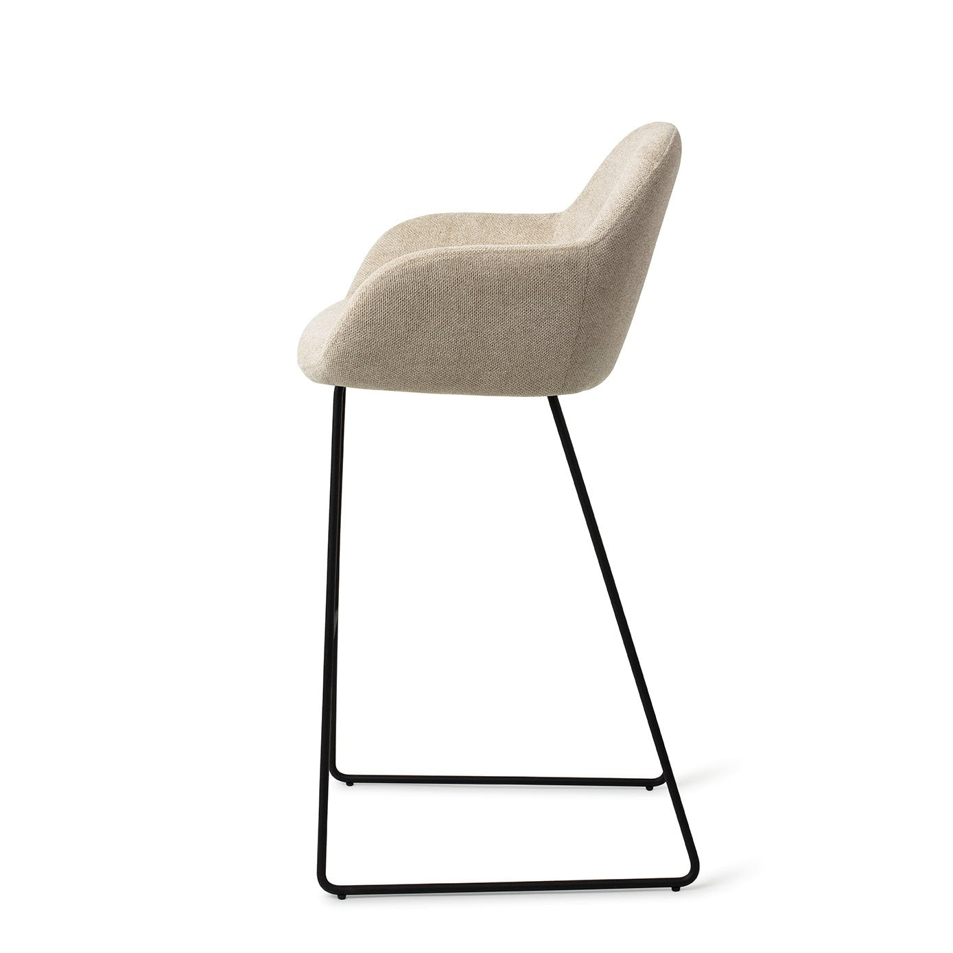 Jesper Home Kushi Barkruk Ivory Ivy - Slide Black (H) - KwaliteitWonen.nl