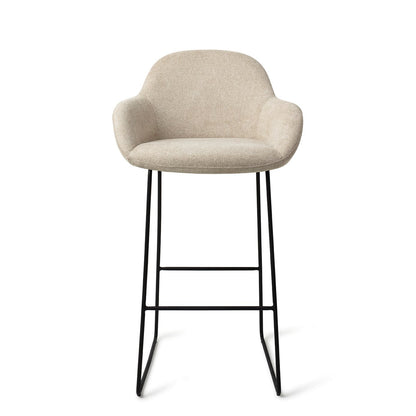 Jesper Home Kushi Barkruk Ivory Ivy - Slide Black (H) - KwaliteitWonen.nl