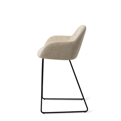 Jesper Home Kushi Barkruk Ivory Ivy - Slide Black (L) - KwaliteitWonen.nl