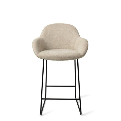 Jesper Home Kushi Barkruk Ivory Ivy - Slide Black (L) - KwaliteitWonen.nl