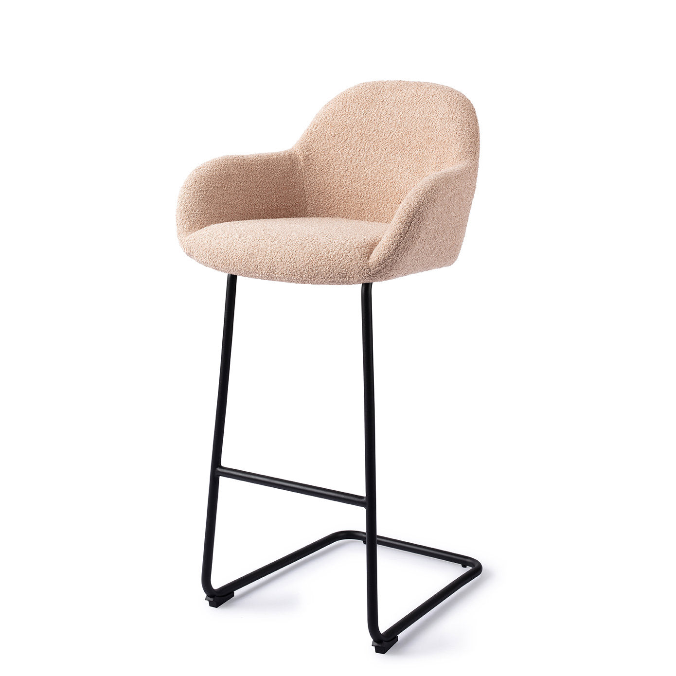 Jesper Home Kushi Flax Relax Barkruk (H) - Bar Arch Black - KwaliteitWonen.nl