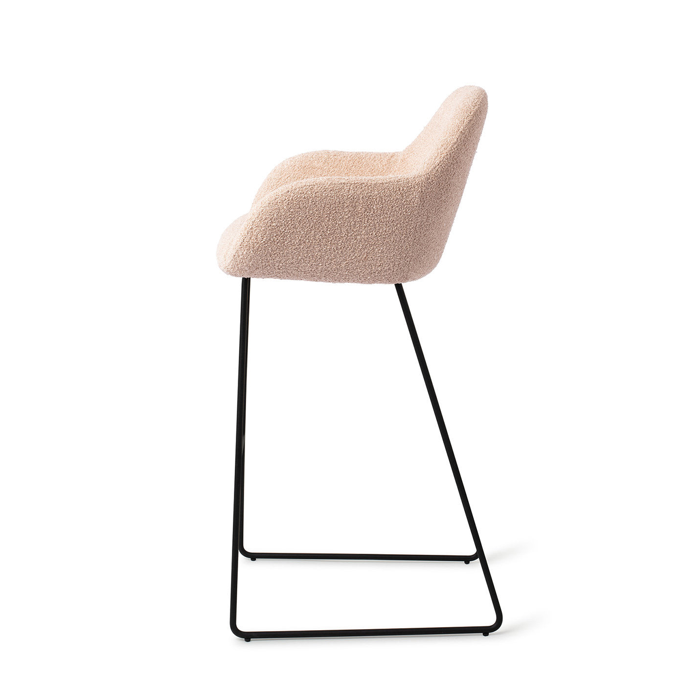 Jesper Home Kushi Flax Relax Barkruk (H) - Bar Slide Black - KwaliteitWonen.nl