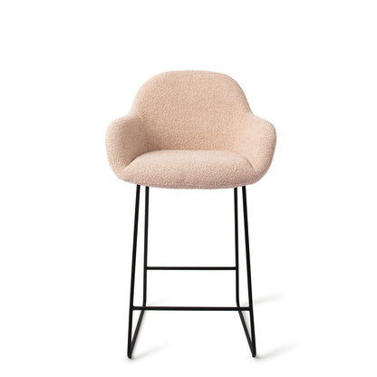 Jesper Home Kushi Flax Relax Barkruk (L) - Counter Slide Black - KwaliteitWonen.nl