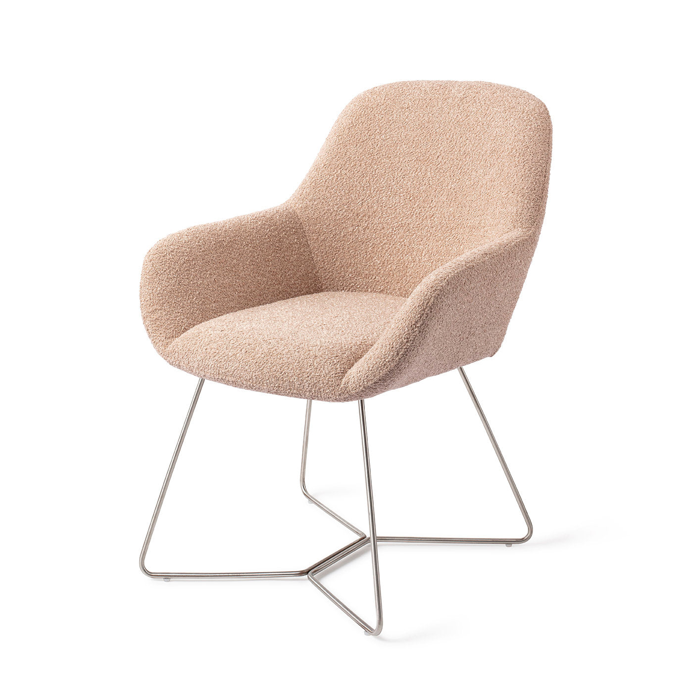 Jesper Home Kushi Flax Relax Eetkamerstoel - Beehive Steel - KwaliteitWonen.nl