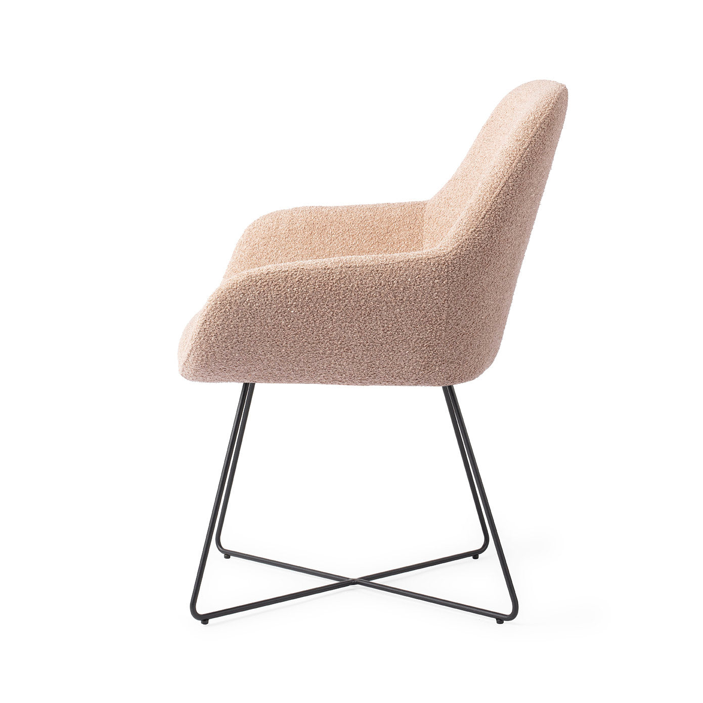 Jesper Home Kushi Flax Relax Eetkamerstoel - Cross Black - KwaliteitWonen.nl