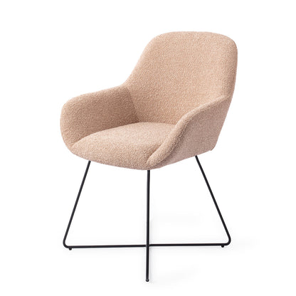Jesper Home Kushi Flax Relax Eetkamerstoel - Cross Black - KwaliteitWonen.nl