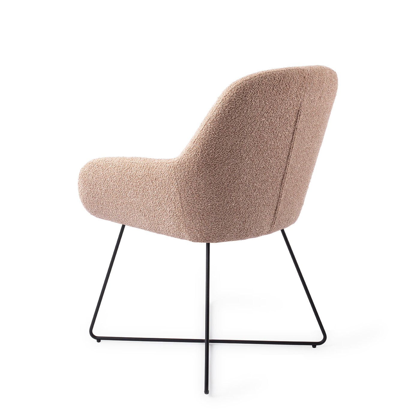 Jesper Home Kushi Flax Relax Eetkamerstoel - Cross Black - KwaliteitWonen.nl