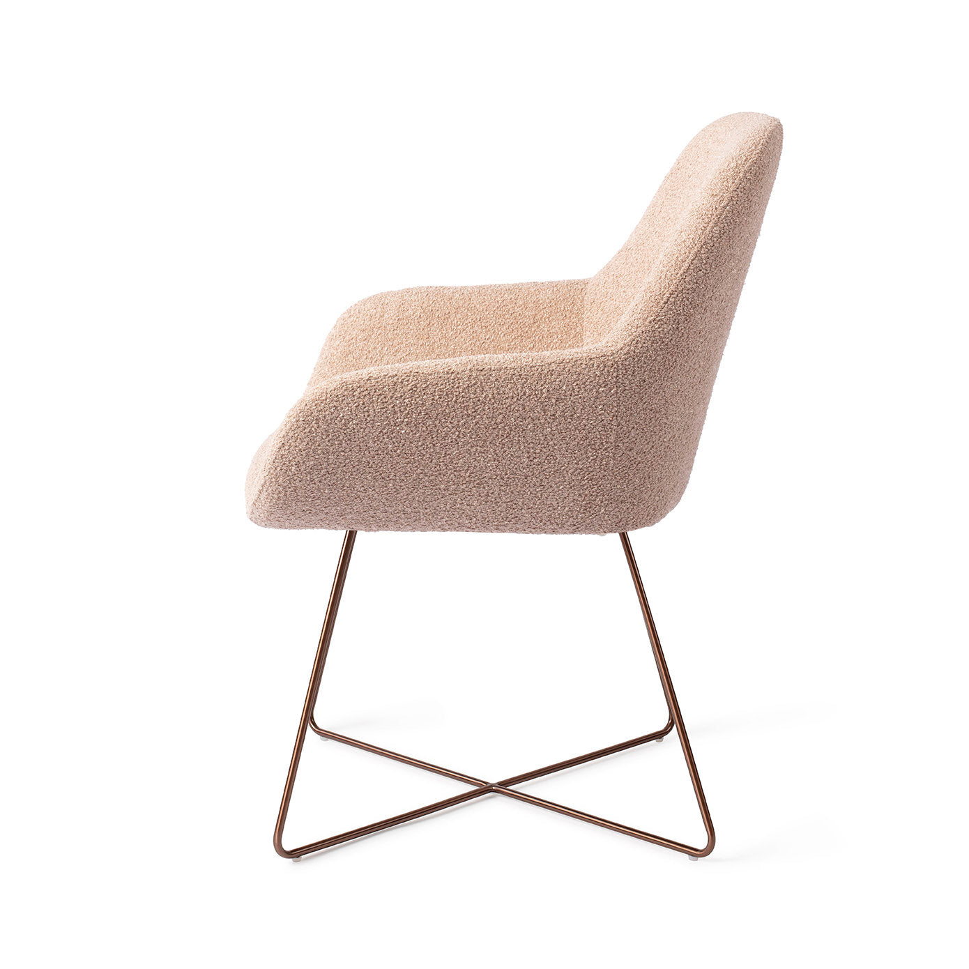 Jesper Home Kushi Flax Relax Eetkamerstoel - Cross Rose - KwaliteitWonen.nl