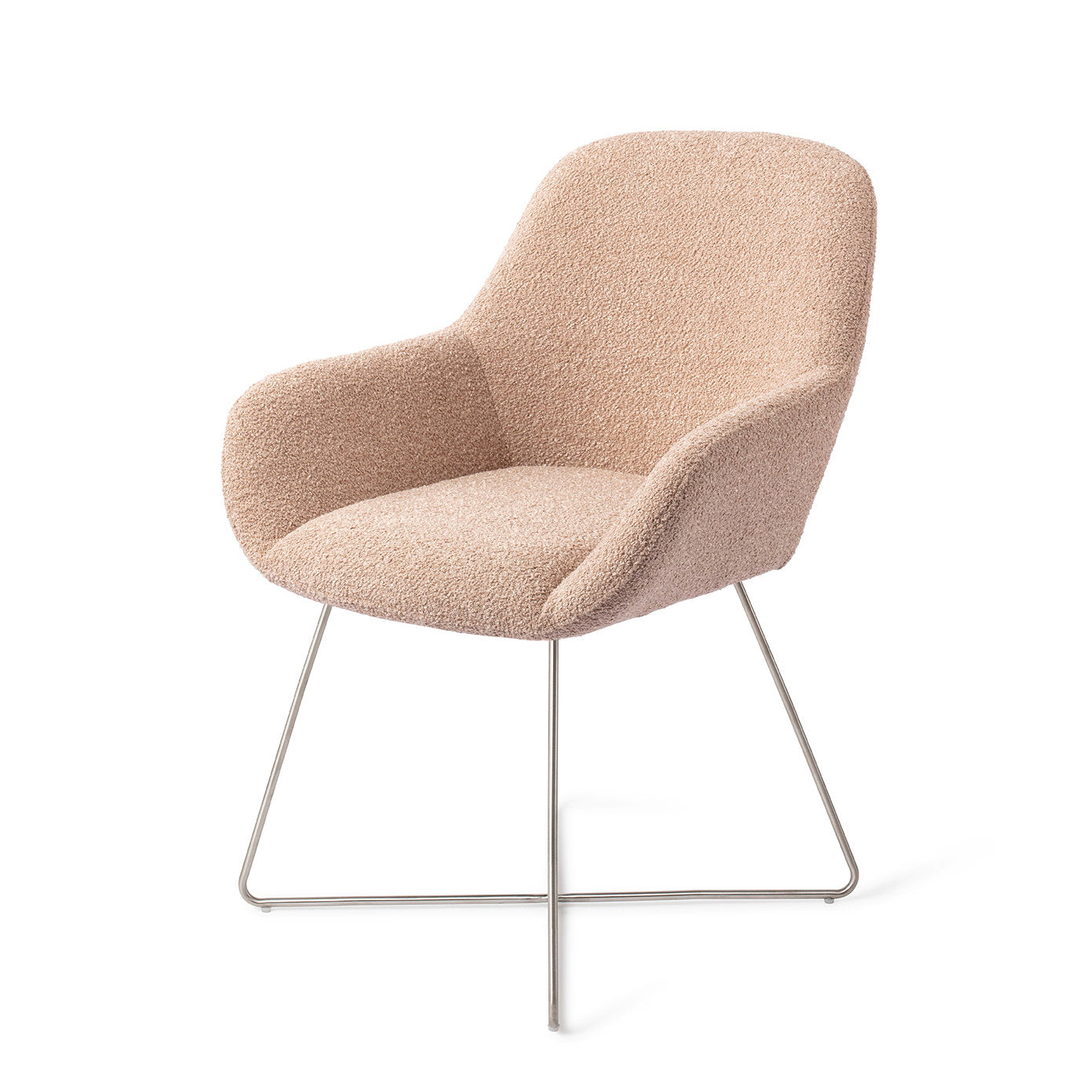 Jesper Home Kushi Flax Relax Eetkamerstoel - Cross Steel - KwaliteitWonen.nl