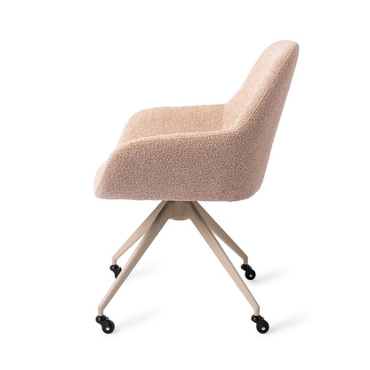 Jesper Home Kushi Flax Relax Eetkamerstoel - Glide Beige - KwaliteitWonen.nl