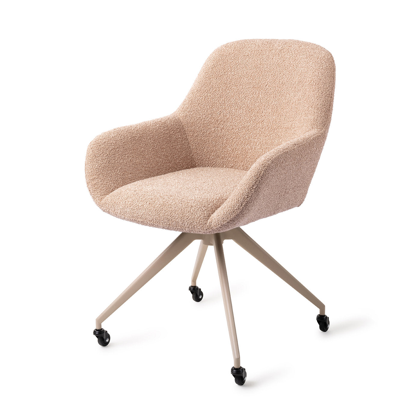 Jesper Home Kushi Flax Relax Eetkamerstoel - Glide Beige - KwaliteitWonen.nl