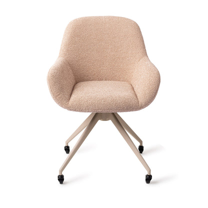 Jesper Home Kushi Flax Relax Eetkamerstoel - Glide Beige - KwaliteitWonen.nl