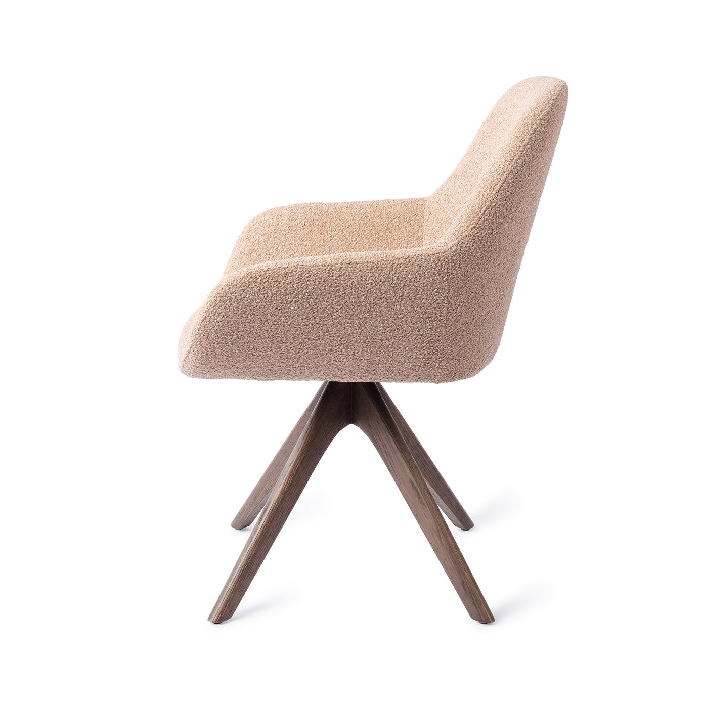 Jesper Home Kushi Flax Relax Eetkamerstoel - Revolve Oak Walnut - KwaliteitWonen.nl