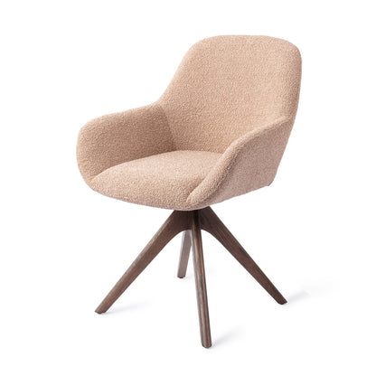 Jesper Home Kushi Flax Relax Eetkamerstoel - Revolve Oak Walnut - KwaliteitWonen.nl