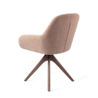 Jesper Home Kushi Flax Relax Eetkamerstoel - Revolve Oak Walnut - KwaliteitWonen.nl