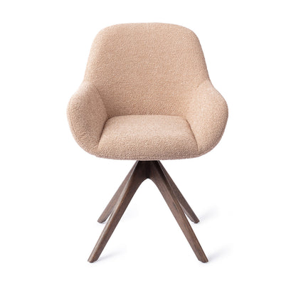 Jesper Home Kushi Flax Relax Eetkamerstoel - Revolve Oak Walnut - KwaliteitWonen.nl