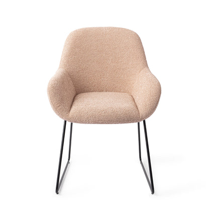 Jesper Home Kushi Flax Relax Eetkamerstoel - Slide Black - KwaliteitWonen.nl