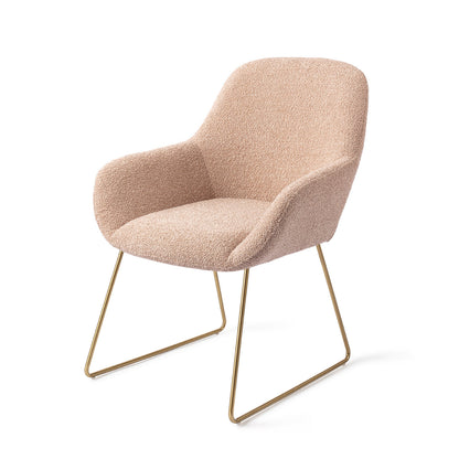 Jesper Home Kushi Flax Relax Eetkamerstoel - Slide Gold - KwaliteitWonen.nl