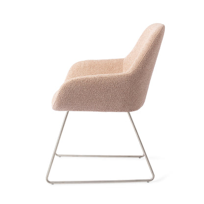 Jesper Home Kushi Flax Relax Eetkamerstoel - Slide Steel - KwaliteitWonen.nl
