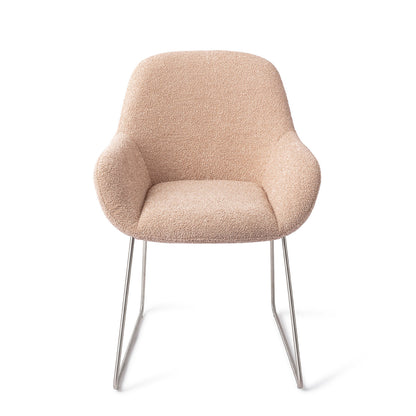 Jesper Home Kushi Flax Relax Eetkamerstoel - Slide Steel - KwaliteitWonen.nl