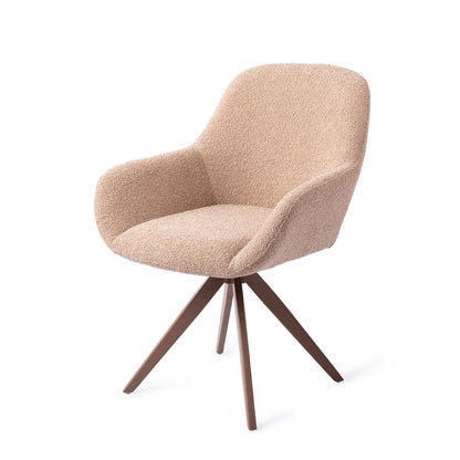 Jesper Home Kushi Flax Relax Eetkamerstoel - Turn Brown - KwaliteitWonen.nl