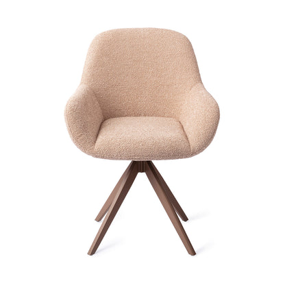 Jesper Home Kushi Flax Relax Eetkamerstoel - Turn Brown - KwaliteitWonen.nl