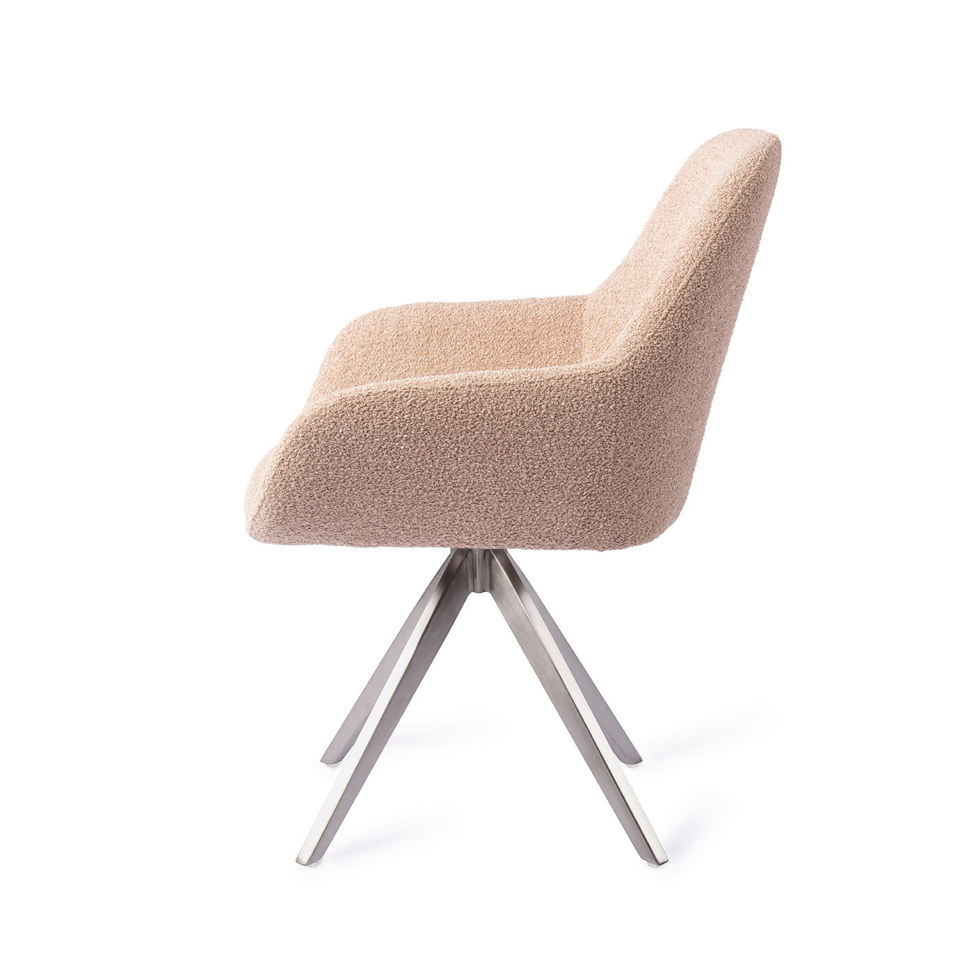 Jesper Home Kushi Flax Relax Eetkamerstoel - Turn Steel - KwaliteitWonen.nl