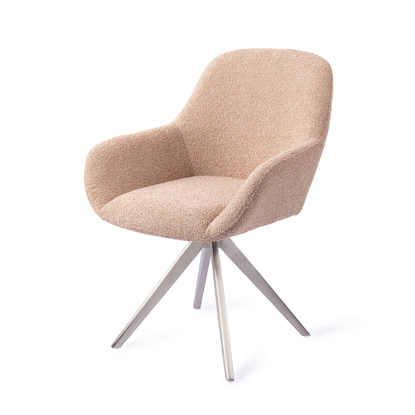 Jesper Home Kushi Flax Relax Eetkamerstoel - Turn Steel - KwaliteitWonen.nl
