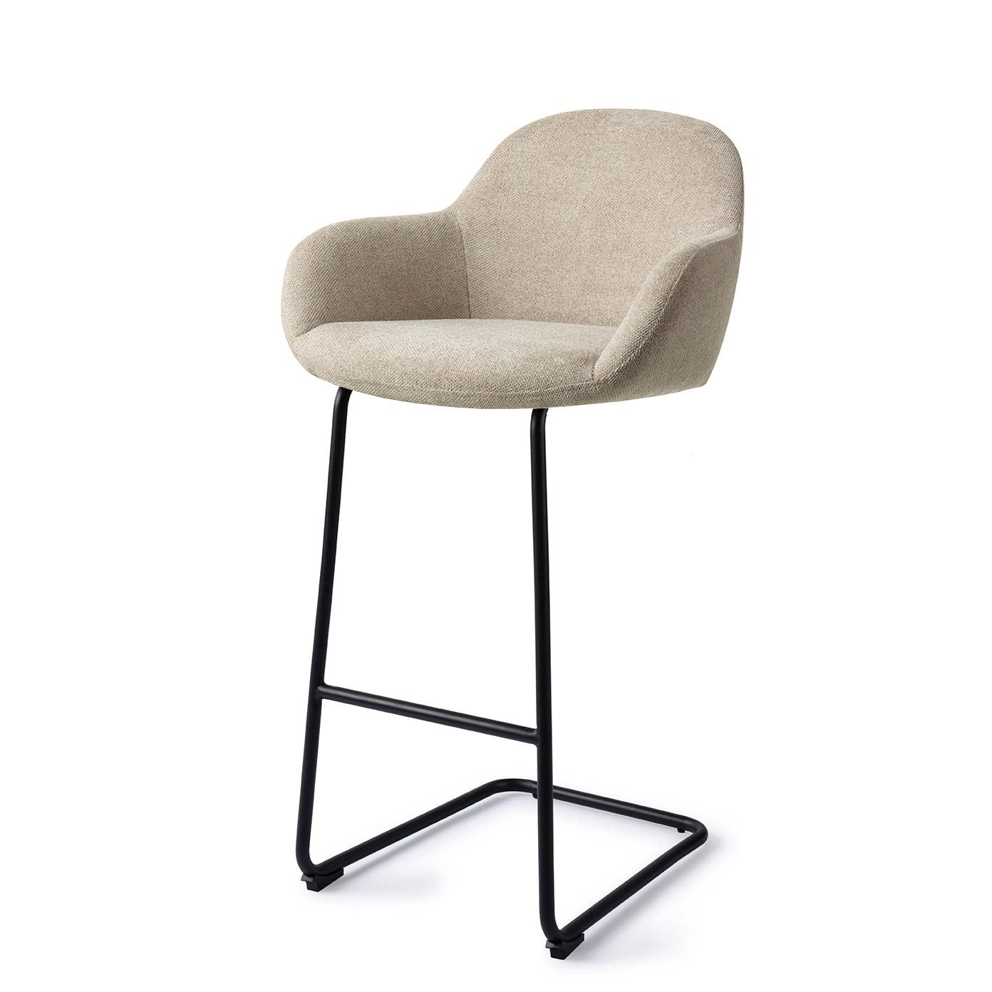 Jesper Home Kushi Ivory Ivy Barkruk - Arch Black (H) - KwaliteitWonen.nl